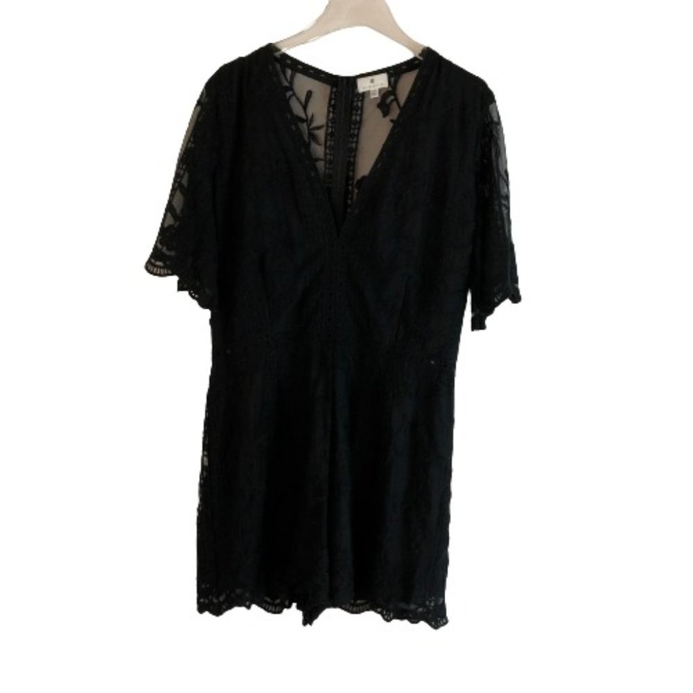 Socialite Lace Romper Black XXL